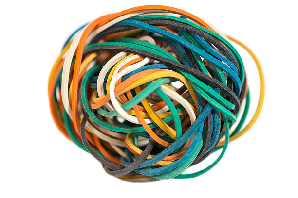 istock Colorful rubber band ball isolated on white background 480956416
