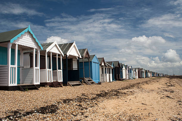 istock Beach Huts, Thorpe Bay, Essex, England 480956606
