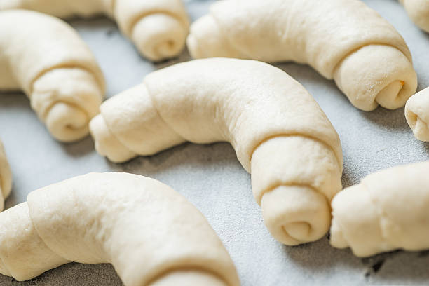 istock Croissant dough ready for the oven 480958006