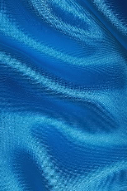istock Blue Silk cloth of wavy abstract background 480960962