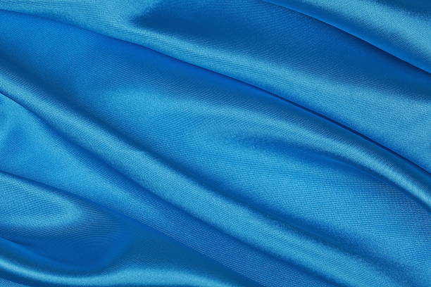 istock Blue Silk cloth of wavy abstract background 480960968