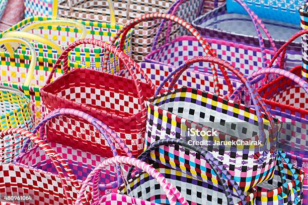 Colourful Basket Stock Photo - Download Image Now - 2015, Art And Craft, Asia