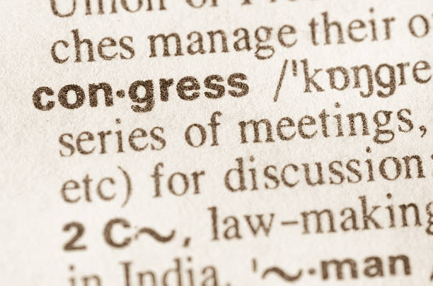 istock Dictionary definition of word congress 480964642