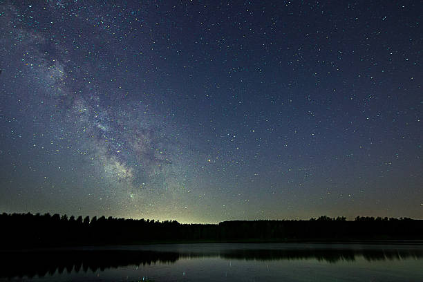 istock Milky Way galaxy reflection on lake beautiful night sky 480965990