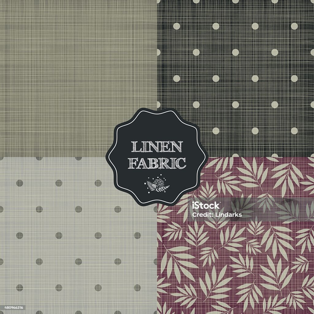 Linen Design Drawing Set Of For Linen Fabric Stock Illustration - Download Image Now - 2015 ...