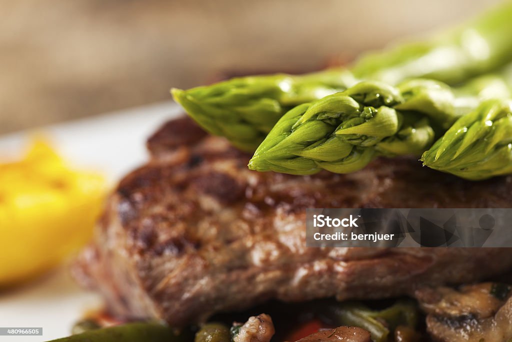 steak with asparagus grilled steak with asparagus Grilled Stock Photo