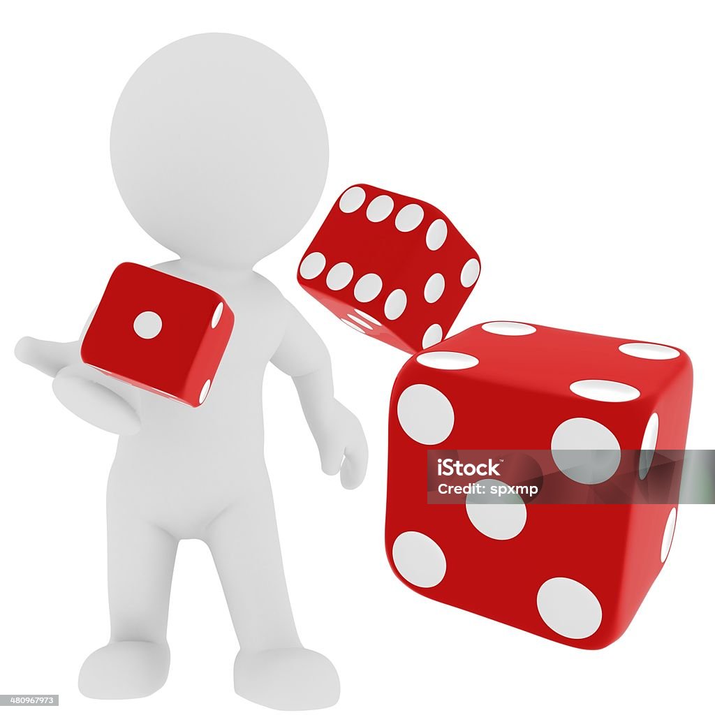 Say High quality rendered figure shows gambling with dices Abstract Stock Photo