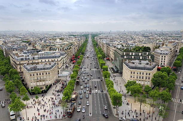 Champs Elysees from the Arc de Triomphe in Paris