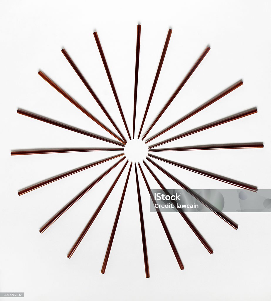 Roda Chopstick de Madeira - Royalty-free Branco Foto de stock