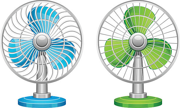 Ventilator Ventilator on a white background electric fan stock illustrations