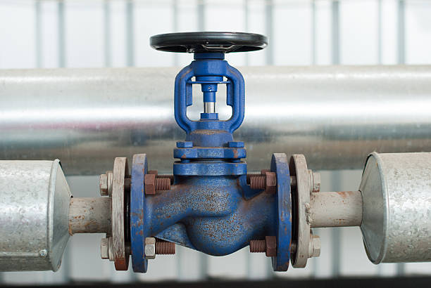 istock Gas valve on the pipeline. 480974076