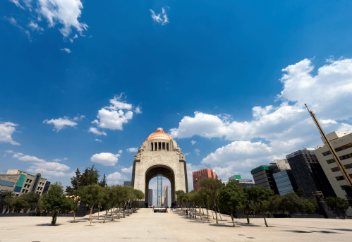 The Monument of the Revolution contains the remains of various revolutionary heroes and is one of the landmarkks of Mexico City.
