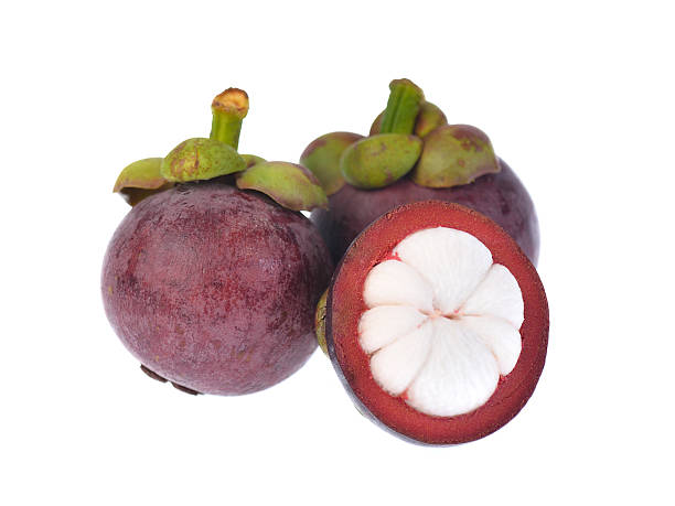 istock Mangosteen isolated on white background 480980492