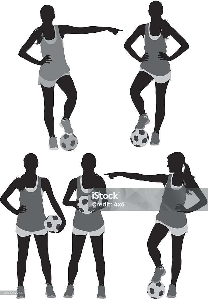 Female soccer player Female soccer playerhttp://www.twodozendesign.info/i/1.png Women stock vector