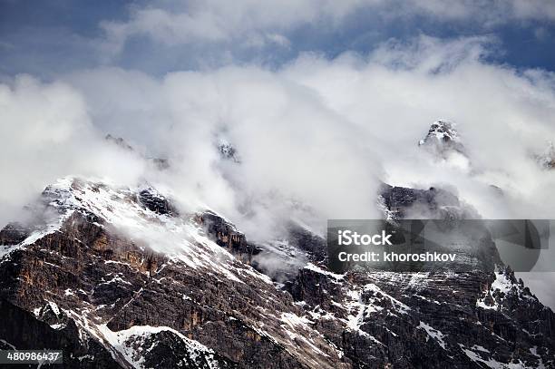 Rocky Mountains Above Cortina Dampezzo Stock Photo - Download Image Now - Cloud - Sky, Cortina D'Ampezzo, Dolomites