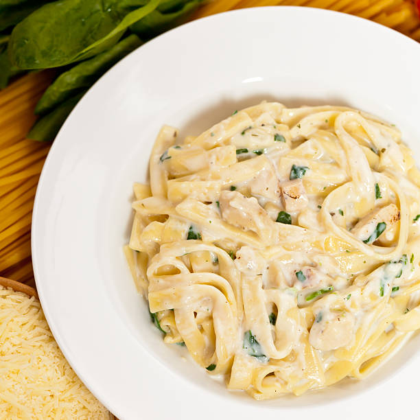 istock Chicken fettuccine alfredo 480993155