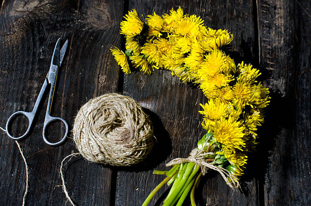 istock Dandelions on the wooden background 480993241