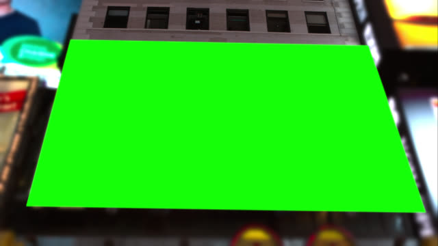 Big Green screen Chroma key in Time square NYC