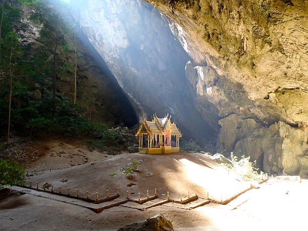 Temple in sunlight stock photo