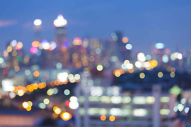 istock City lights skyline, abstract blur bokeh background 480995124