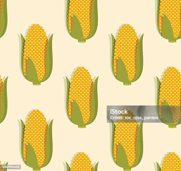 Corn Image Pattern Corn Pattern Stock Illustration - Download Image Now - 2015, Abstract ...