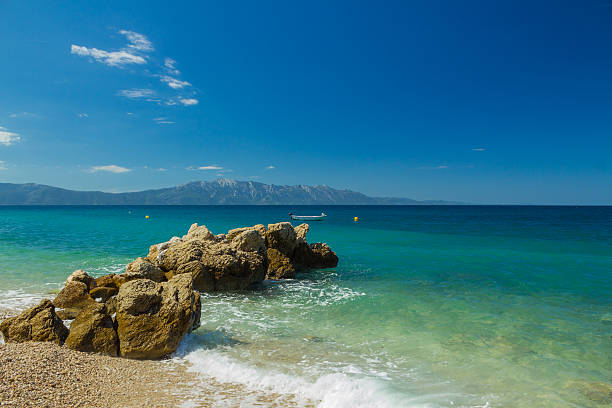 Dalmatia, Croácia mar Adriático fundo da praia - foto de acervo