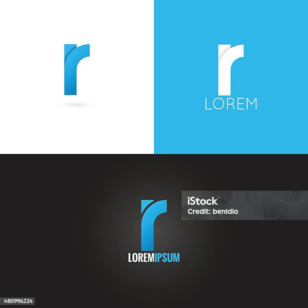 Letter R Logo Design Icon Set Background Stock Illustration - Download Image Now - Letter R, 2015, Abstract