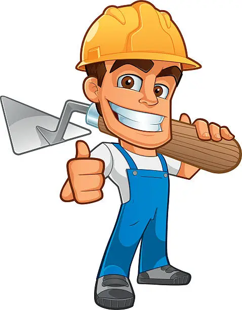 Vector illustration of Bricklayer