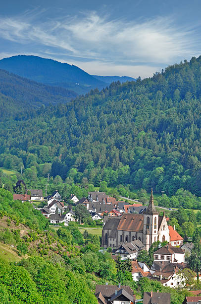 istock Black Forest village with church 480999247