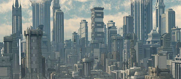 istock 3d render of futuristic city 480999507