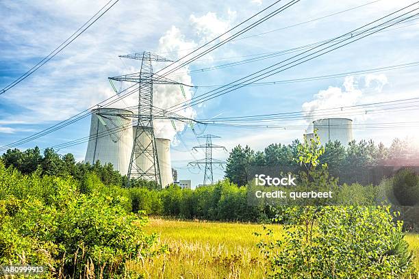 Coal Kraftwerk Mit Electricity Pylon Stockfoto und mehr Bilder von Abgas - Abgas, Außenaufnahme von Gebäuden, Deutschland