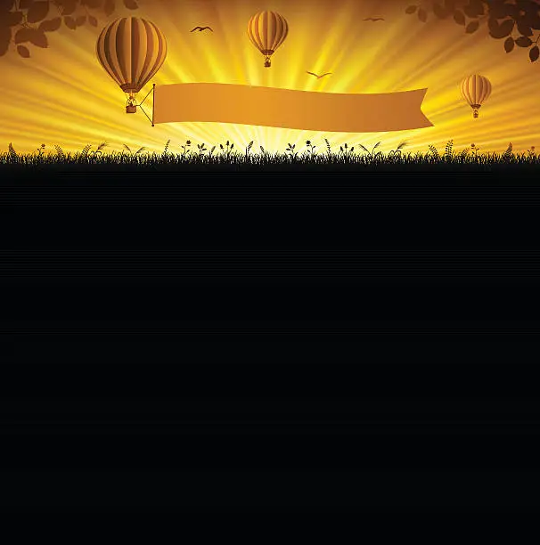 Vector illustration of Hot Air Message