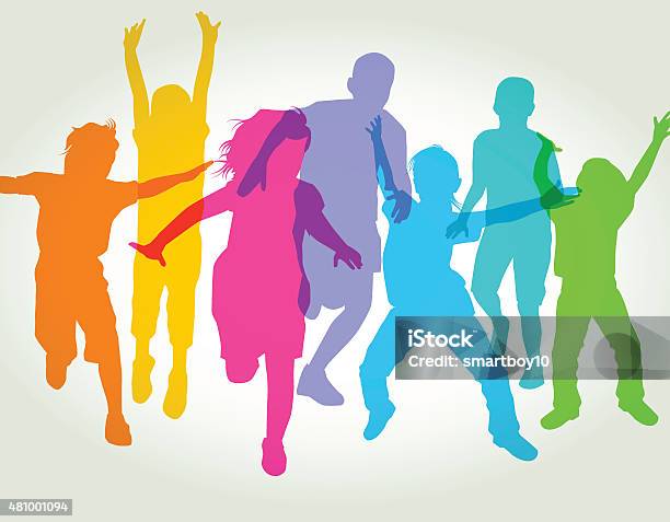 Children Playing Stock Illustration - Download Image Now - Child, In Silhouette, Playing