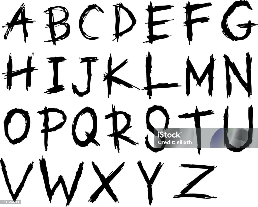 Scratch Caligraphy Scratch Alphabet Stock Illustration - Download Image Now - Typescript ...