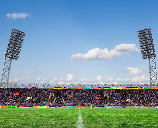 fußballplatz mit score bord - recreate stock-fotos und bilder