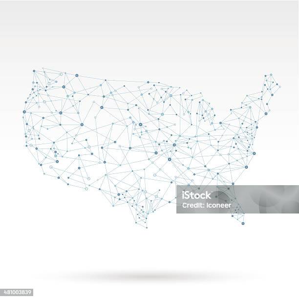 米国ネットワークマップ - つながりのベクターアート素材や画像を多数ご用意 - つながり, アメリカ合衆国, コンピュータネットワーク