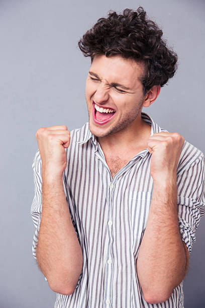 istock Casual man celebrating his success 481004566