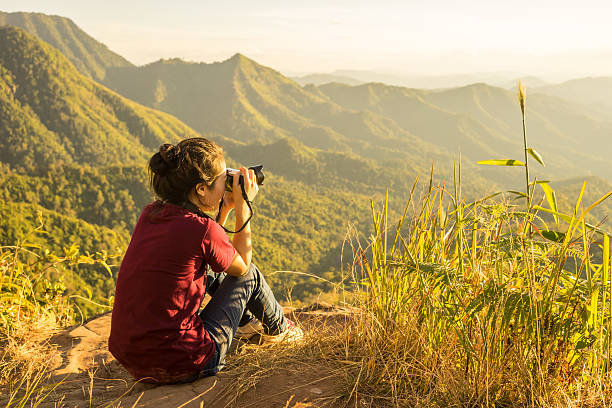 istock Hiker photographer taking picture at Phusoidow,Thailand 481005648