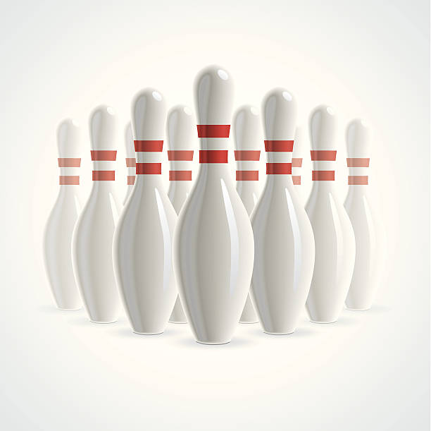 Bowling pins vector art illustration