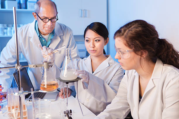 istock Women Science Students Studying Chemistry with Professor in Laboratory Horizontal 481013203