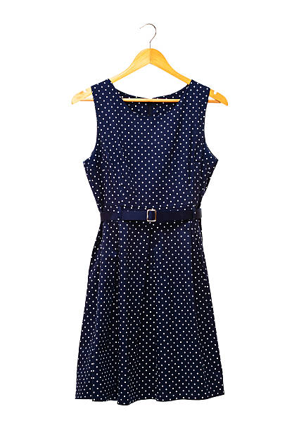 istock Vintage blue dress on hanger 481017598