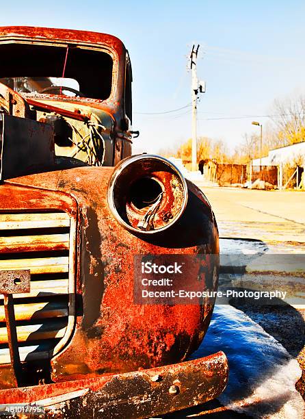 Vintage Truck Stock Photo - Download Image Now - Abandoned, Alloy Wheel, Antique