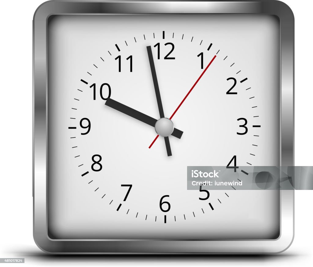 Square Lclock Square Clock Stock Illustration - Download Image Now - 2015, Business ...
