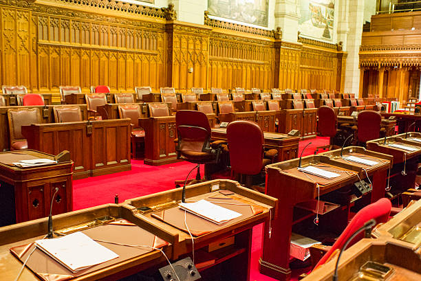 istock Senator's Desks in the Canadian Senate 481018080