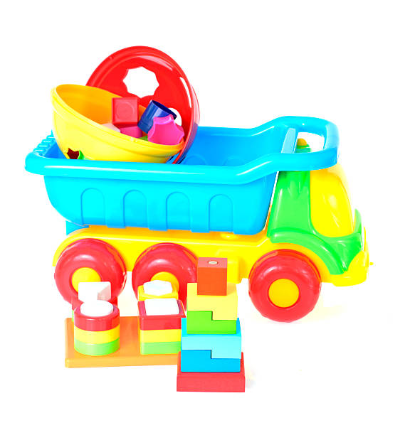 istock Children's Toy Machine and Pyramid Isolated on White 481018227