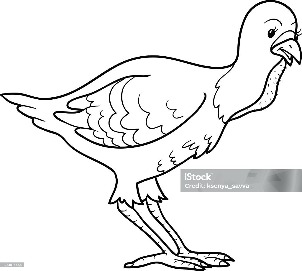 Coloring book (turkey chick) Coloring book for children (turkey chick) 2015 stock vector