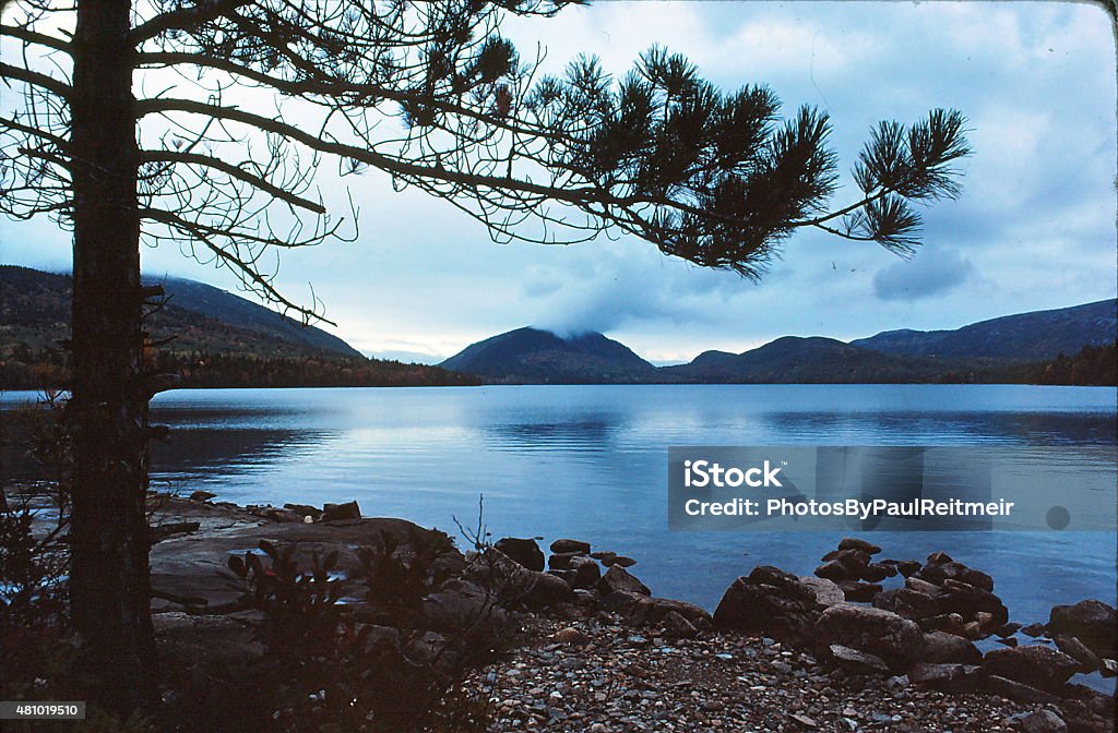 ACADIA  NATIONAL  PARK,  MAINE  -  1983 John Rockefeller, 1912, built 57 Miles Of Carriage Path Roads In The Park. No Vehicles Allowed. 2015 Stock Photo