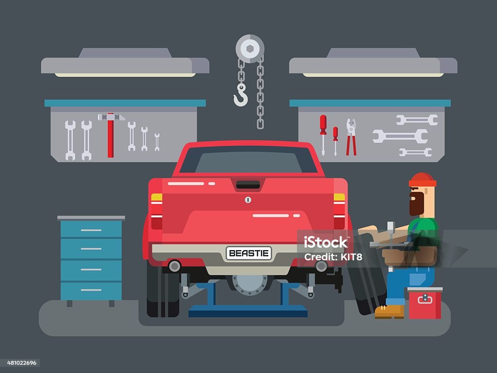 Mechanic Repairs Car In The Garage Stock Illustration - Download Image Now - Auto Repair Shop, Cartoon, Garage - iStock Mechanic Repairs Car In The Garage Stock Illustration - Download Image Now - Auto Repair Shop, Cartoon, Garage - iStock