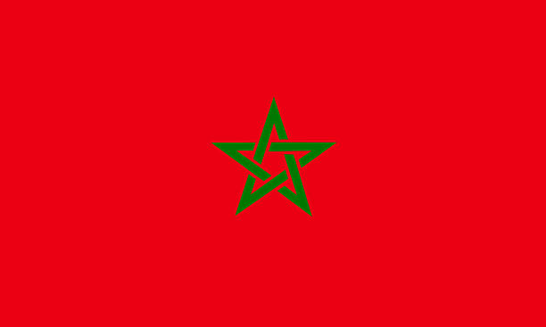 marokkanische flagge - moroccan flags stock-fotos und bilder