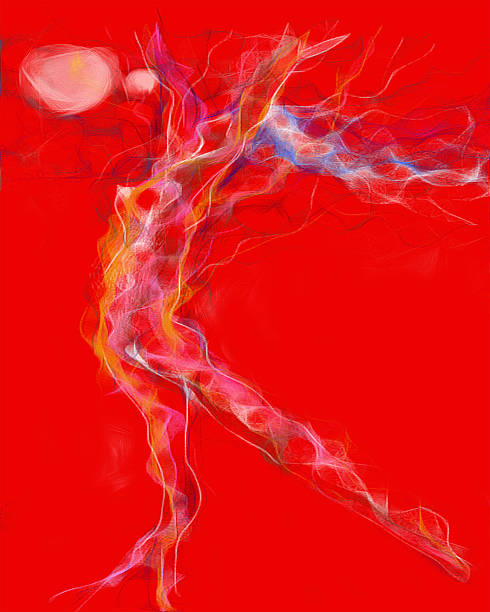 nude dancing digital painting smoke signal stock illustrations